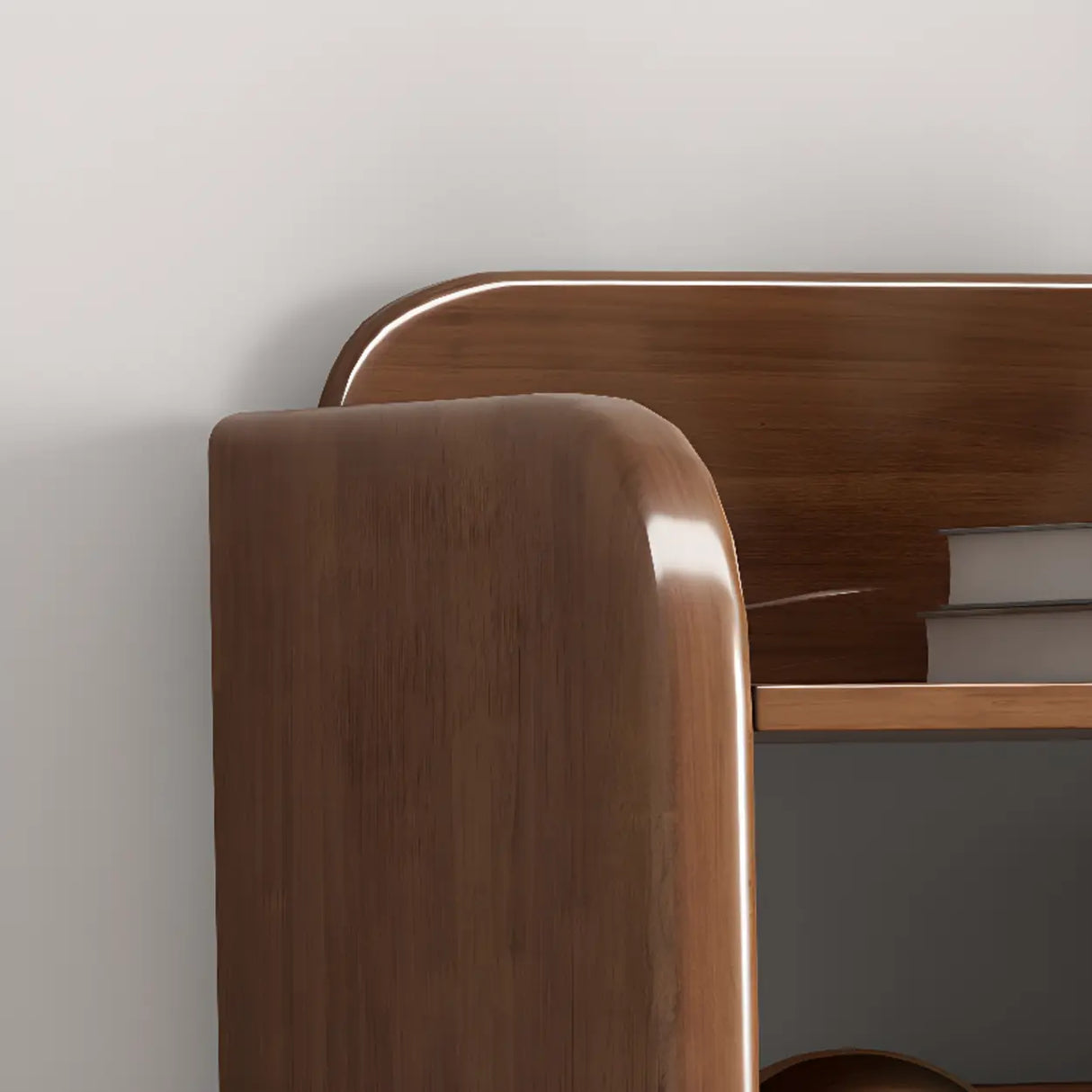 Modern Open Back Vertical Wooden Storage Bookshelf Image - 6