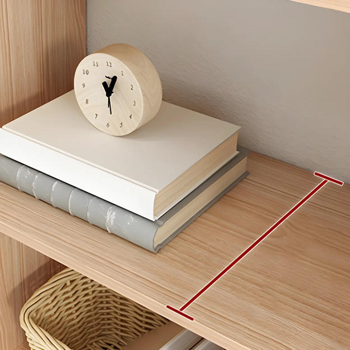 Modern Open-Back Wood Drawers Narrow Display Bookcase Image - 14