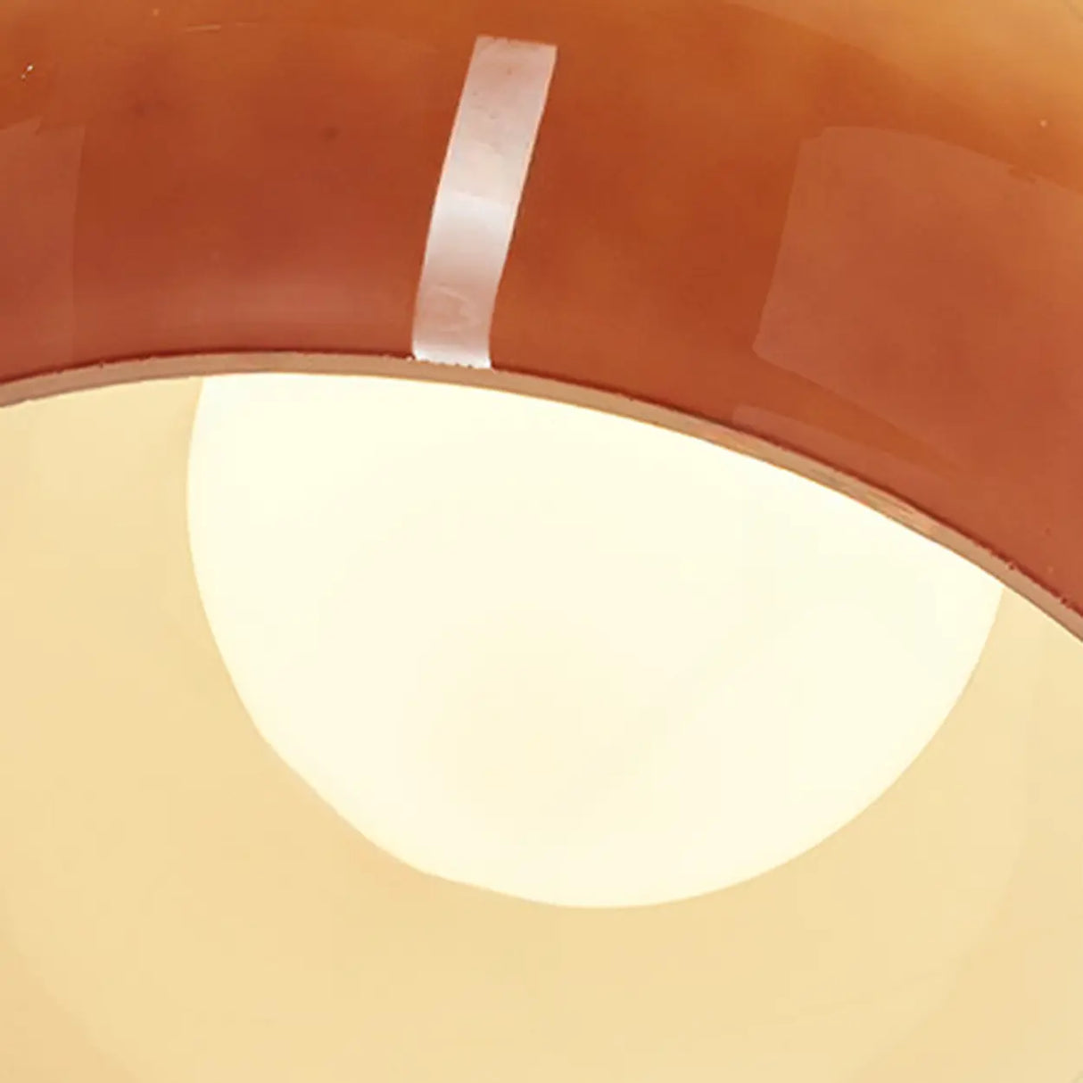 Modern Orange Amber Dome Arc Floor Lamp For Living Room Image - 7