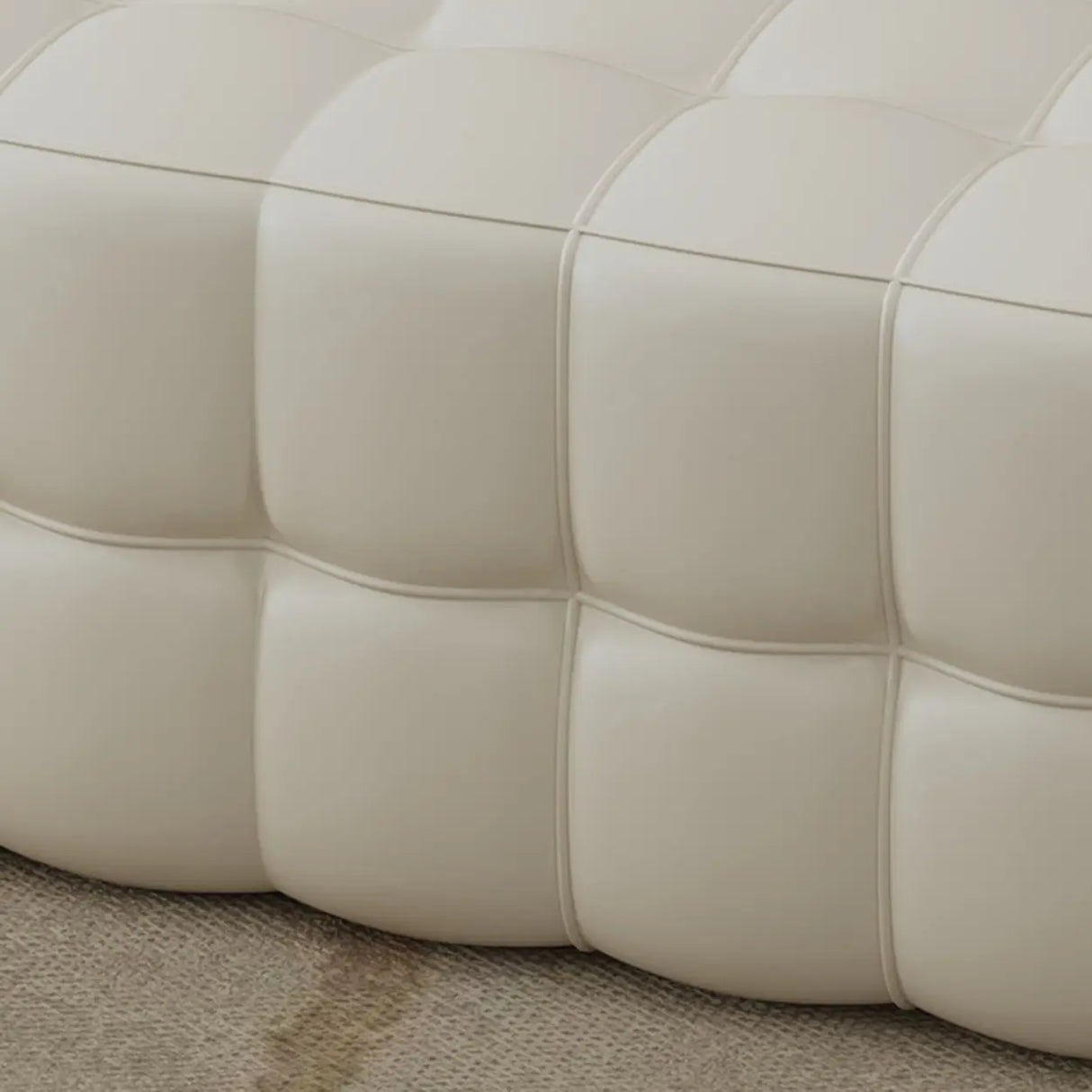 Modern Orange Upholstered Short Height Bedroom Bench Image - 6