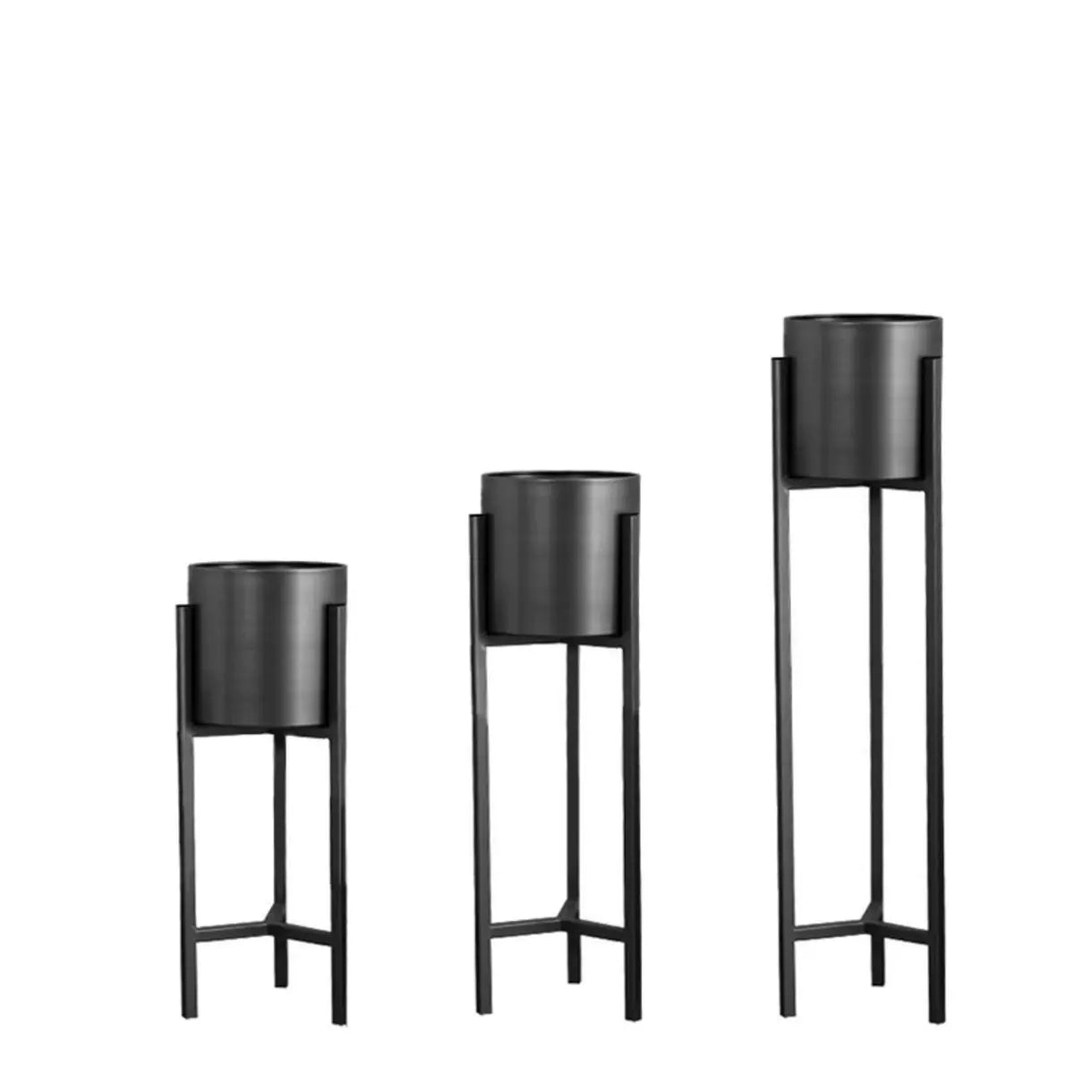 Modern Orbicular Metal Base Floor Plant Stand Gold Image - 11