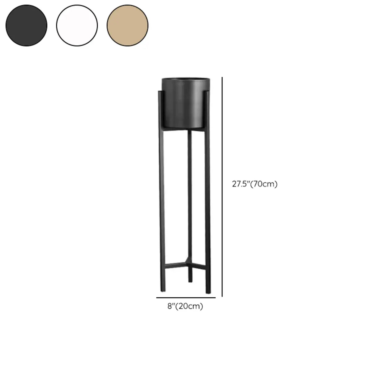 Modern Orbicular Metal Base Floor Plant Stand Gold Image - 15