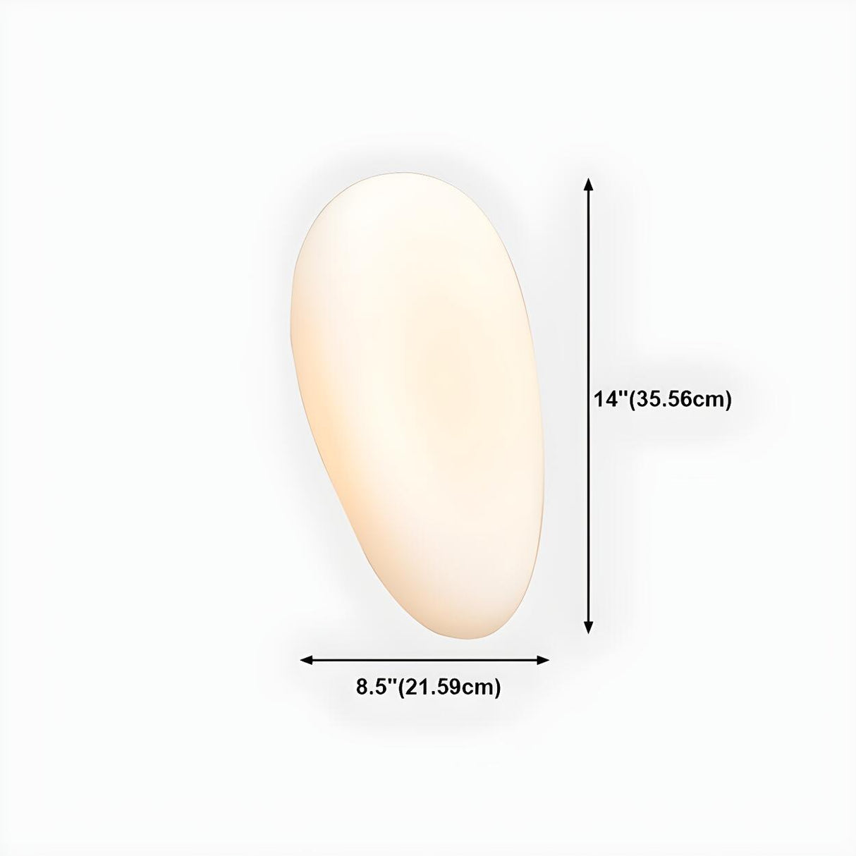 Modern Organic Glass Pebble LED Wall Light Fixture