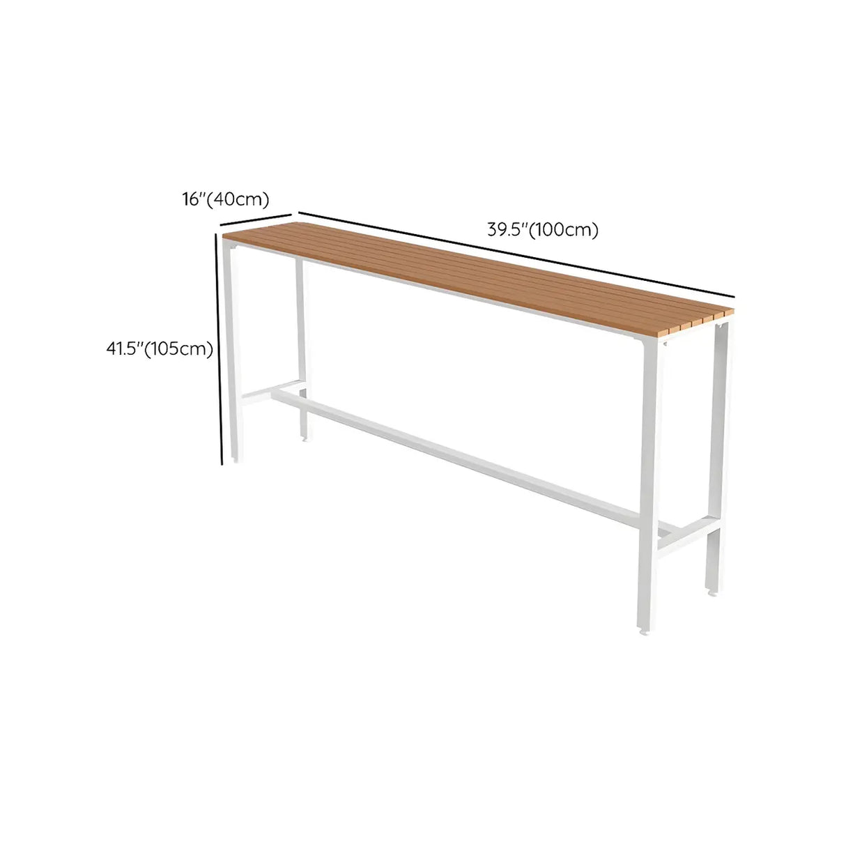 Modern Outdoor Counter Height Bar Table with Footrest