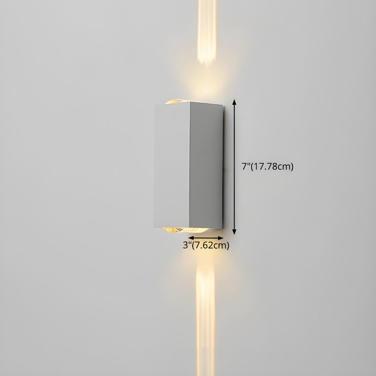 Modern Outdoor Waterproof Rectangle Up Down Wall Light Image - 10