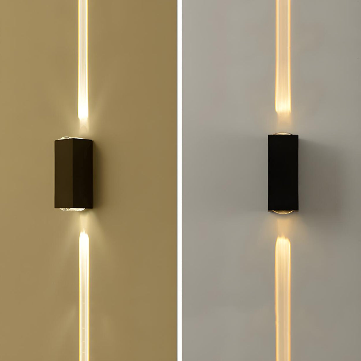 Modern Outdoor Waterproof Rectangle Up Down Wall Light Image - 11