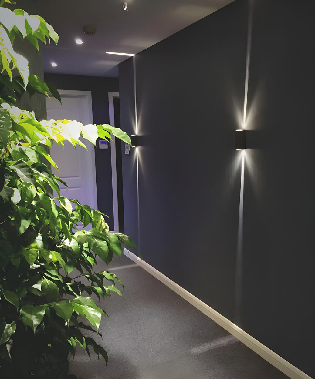 Modern Outdoor Waterproof Rectangle Up Down Wall Light Image - 16