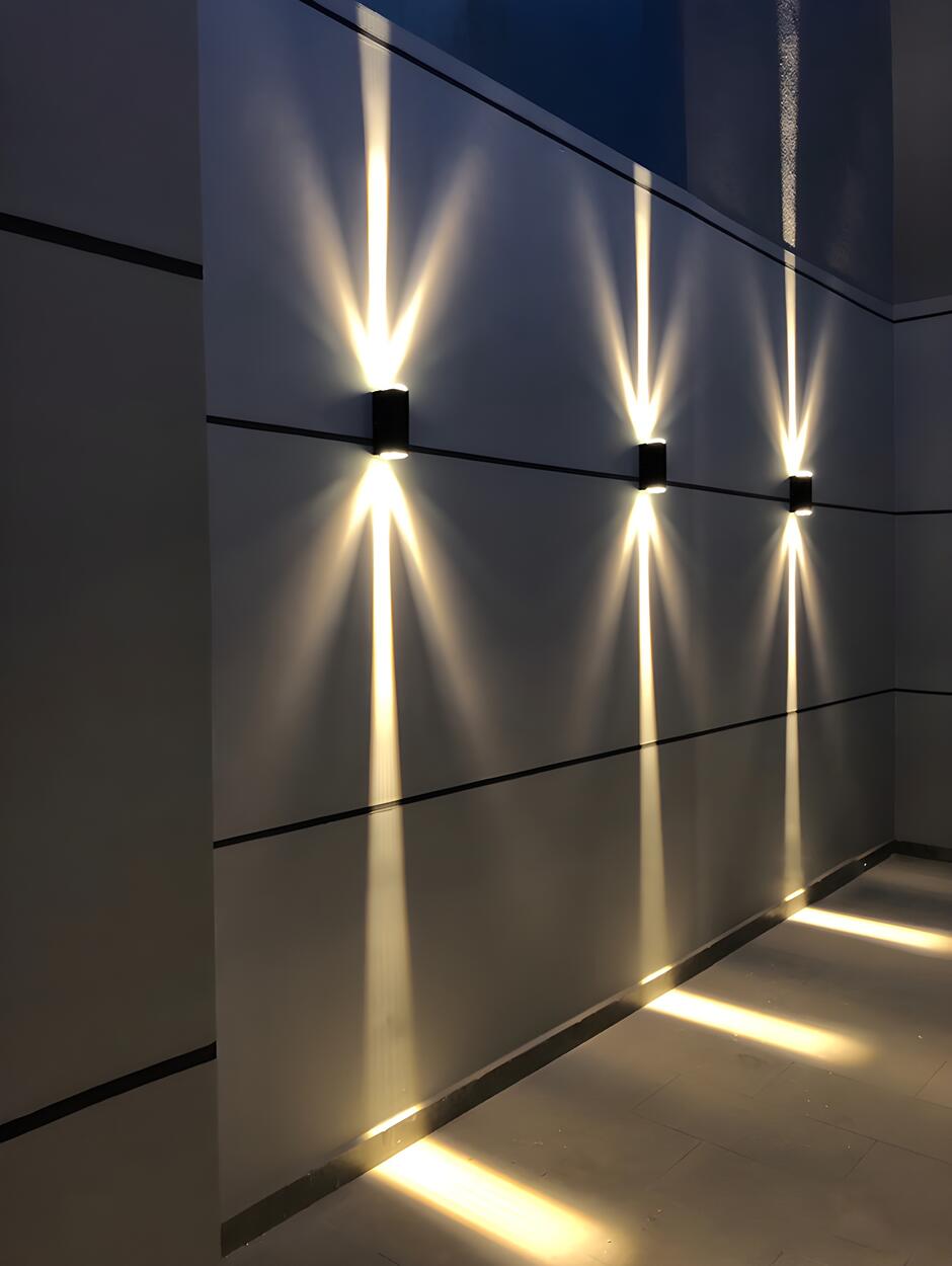 Modern Outdoor Waterproof Rectangle Up Down Wall Light Image - 18