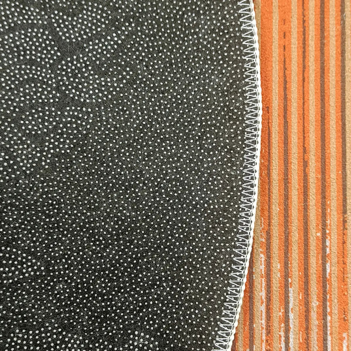 Modern Oval Abstract Polyester Apricot Area Rug Image - 14