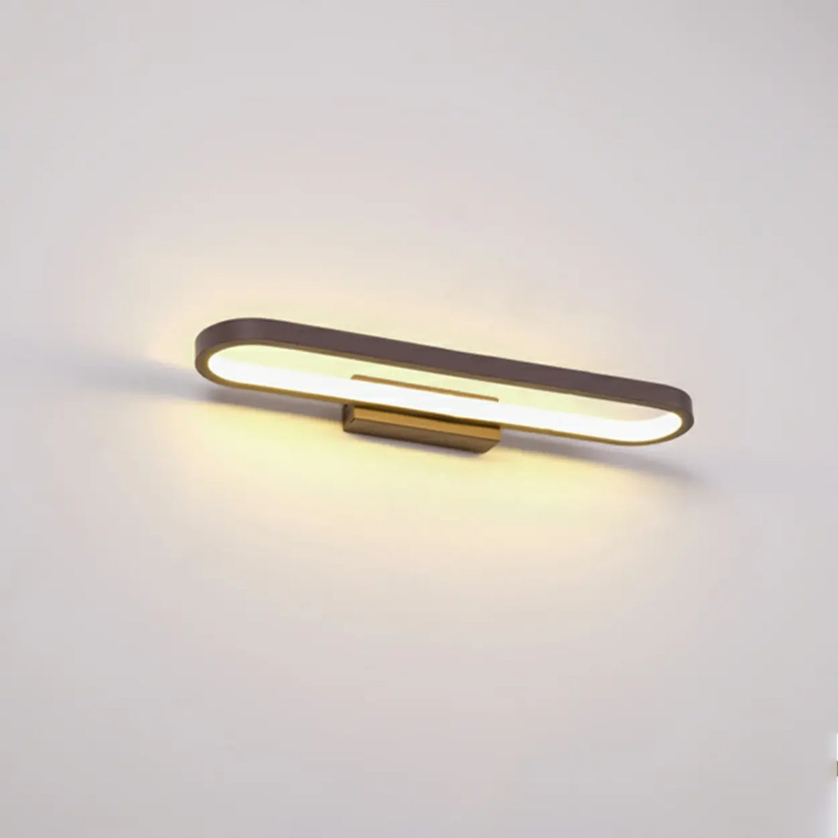 Modern Oval Black Metal and Acrylic Vanity Light Image - 12