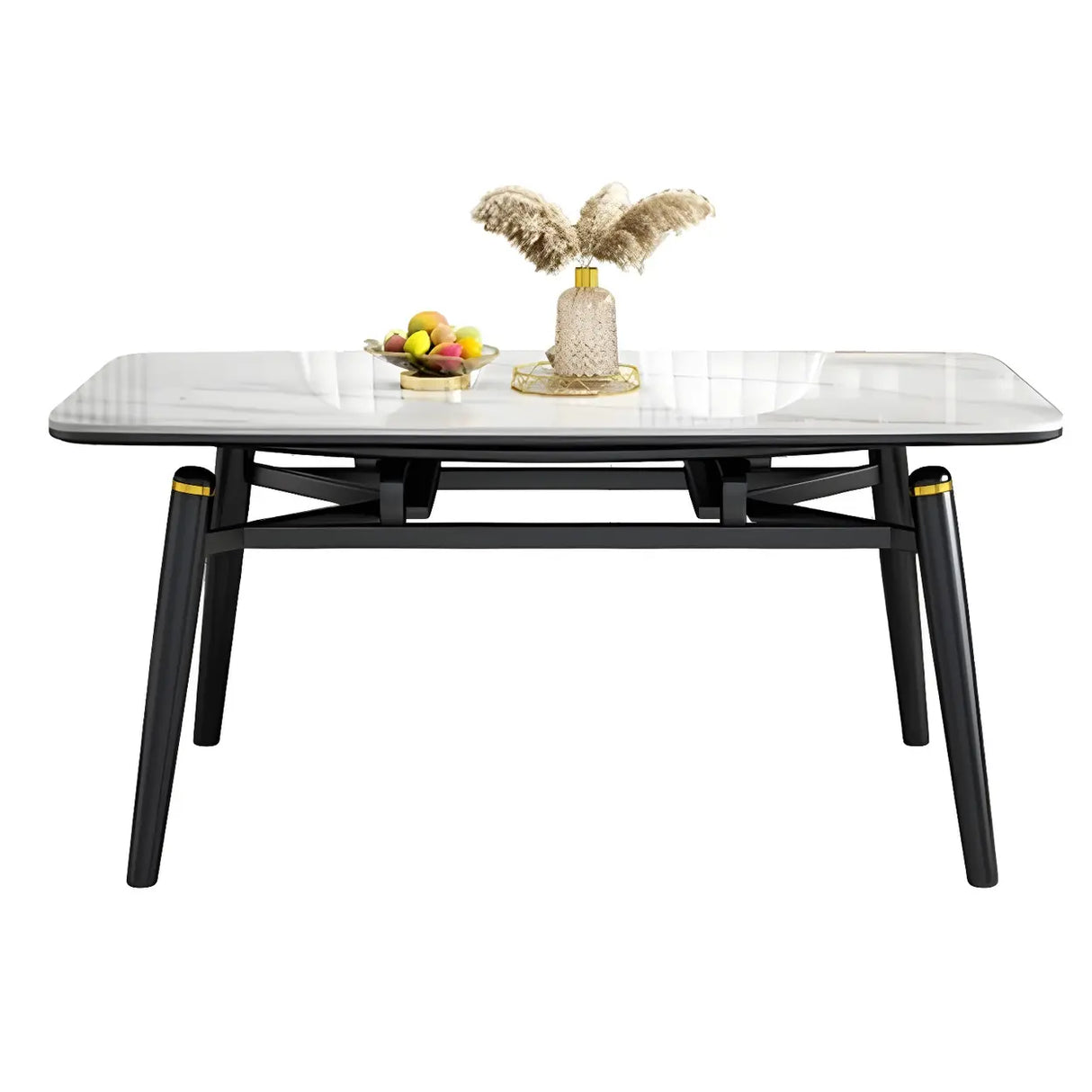 Modern Oval Marble Drop Leaf Scratch Resistant Dining Table Image - 7