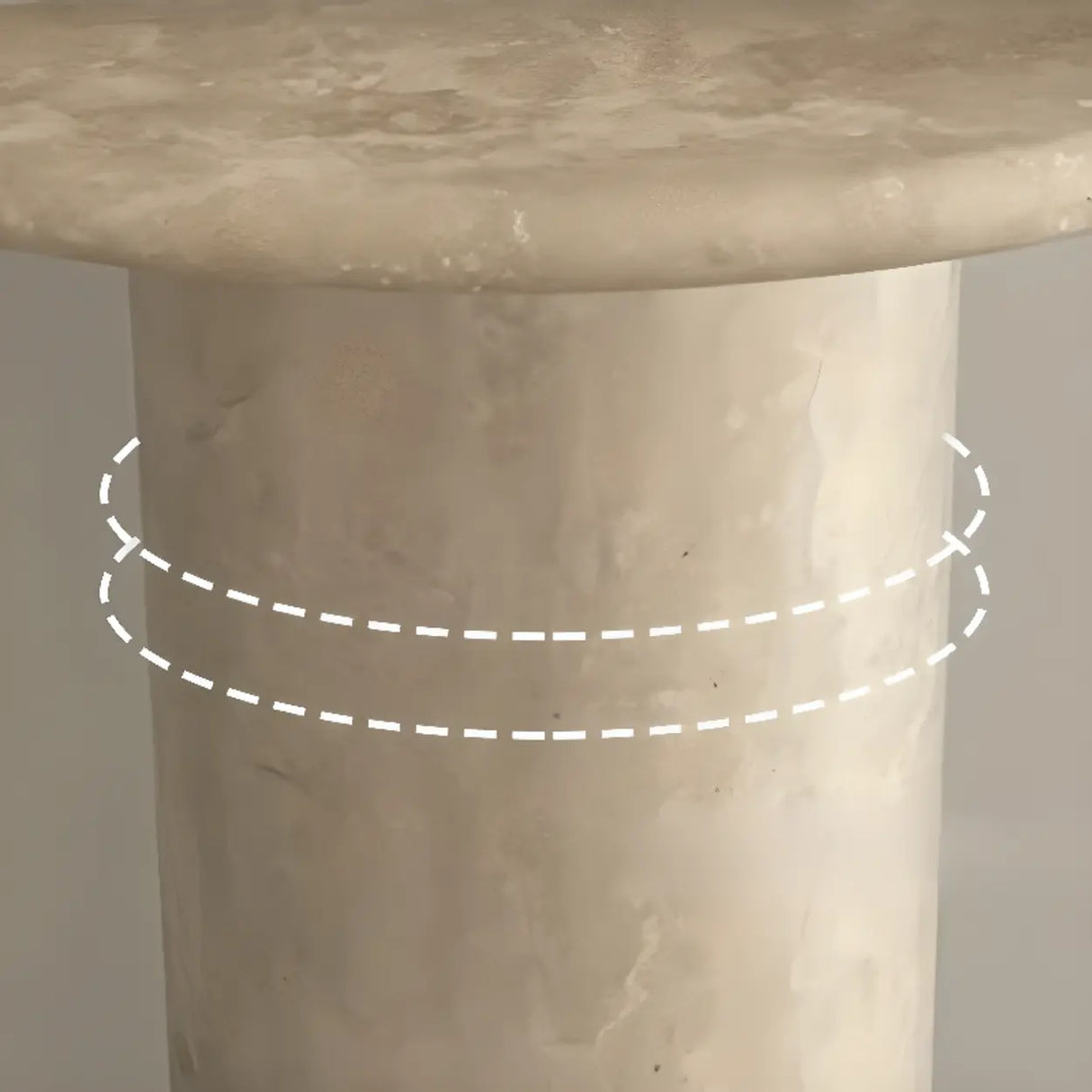 Modern Oval Scratch Resistant Stone Entryway Console Table Image - 5