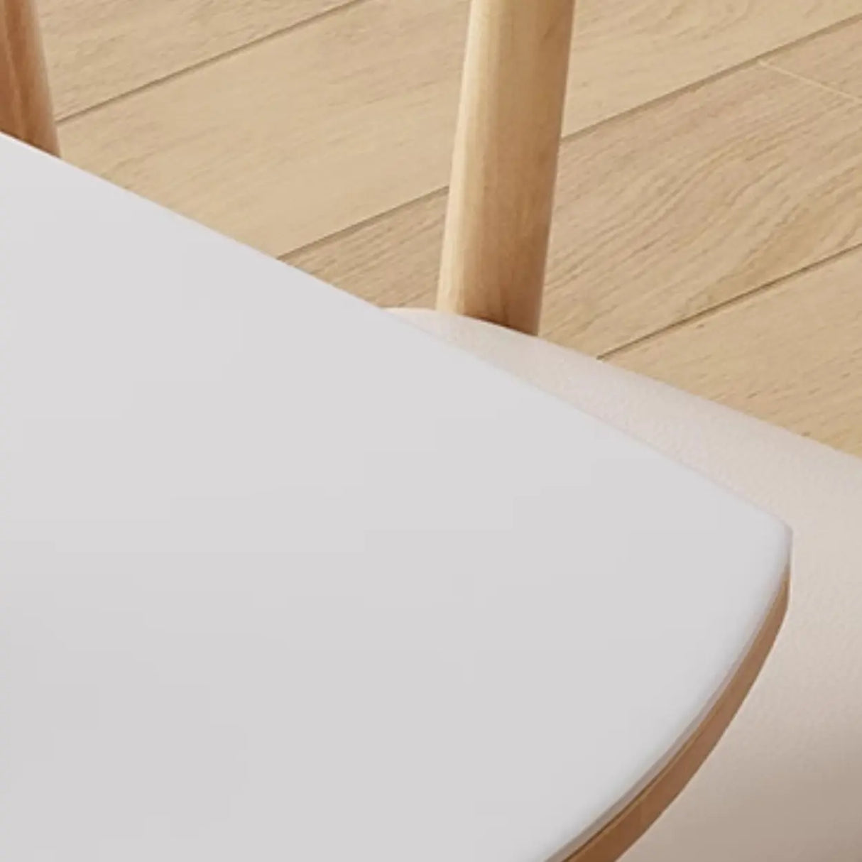 Modern Oval Wood Dining Table White Self-Storing Leaf Image - 6