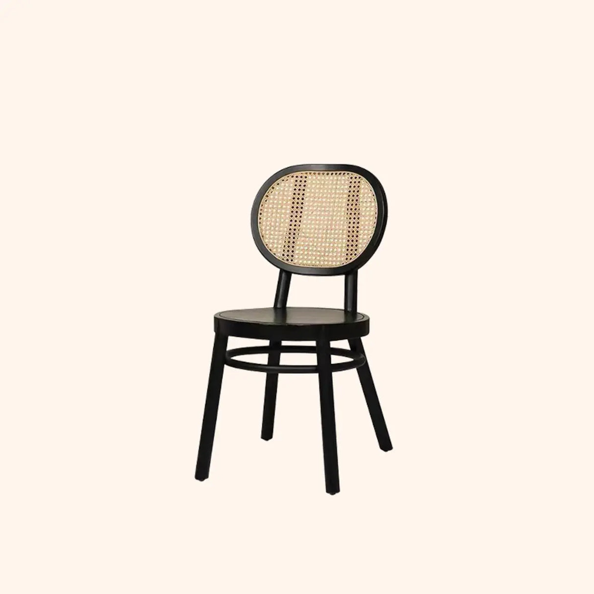 Modern Rattan-Back Wooden Bench for Stylish Home Décor Image - 13