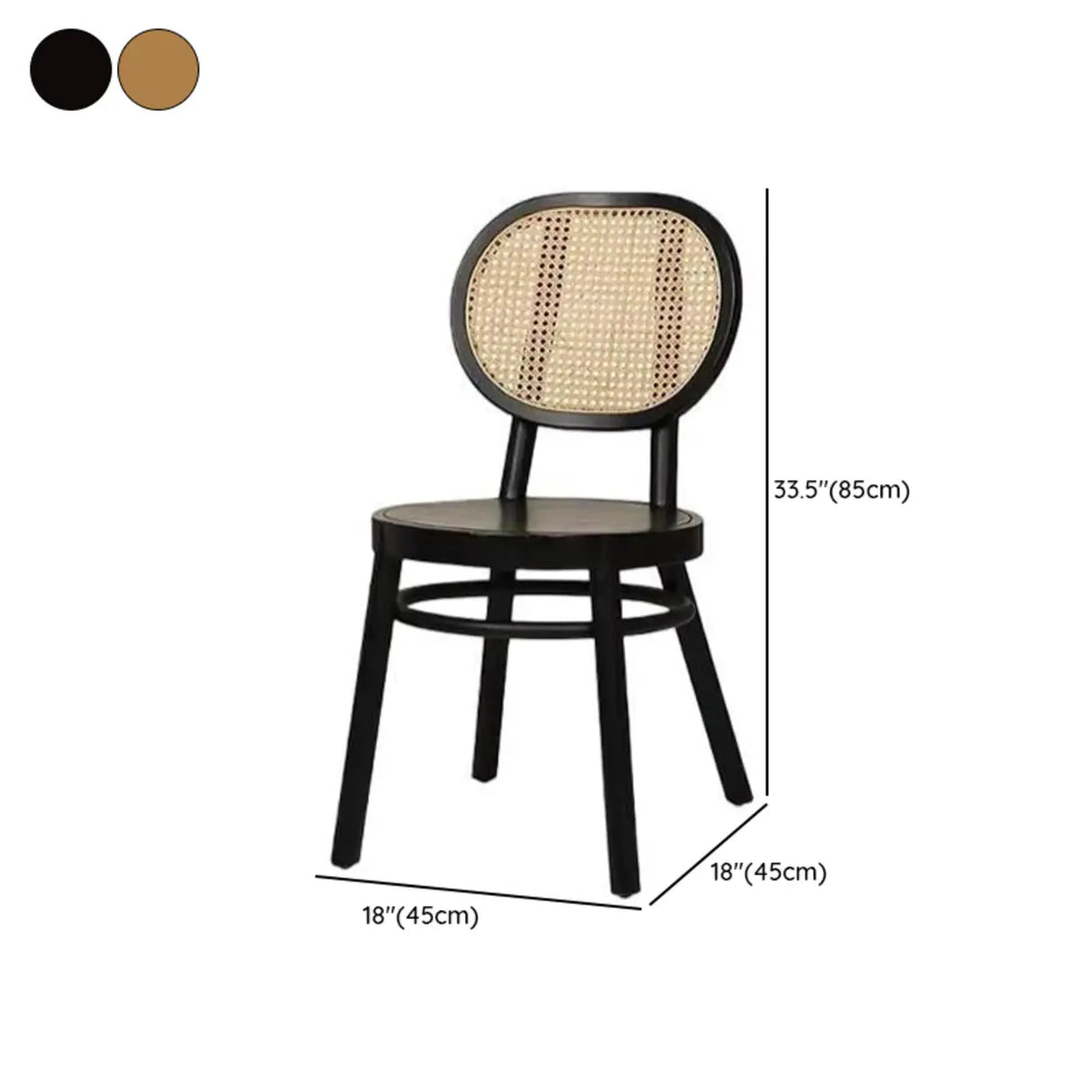 Modern Rattan-Back Wooden Bench for Stylish Home Décor Image - 18