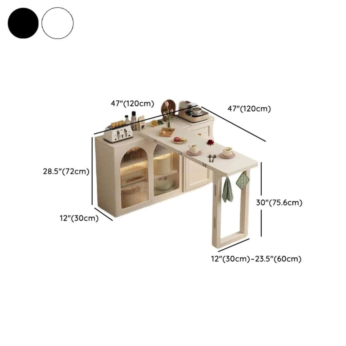 Modern Rattan Sideboard Cabinet with Storage Drawers
