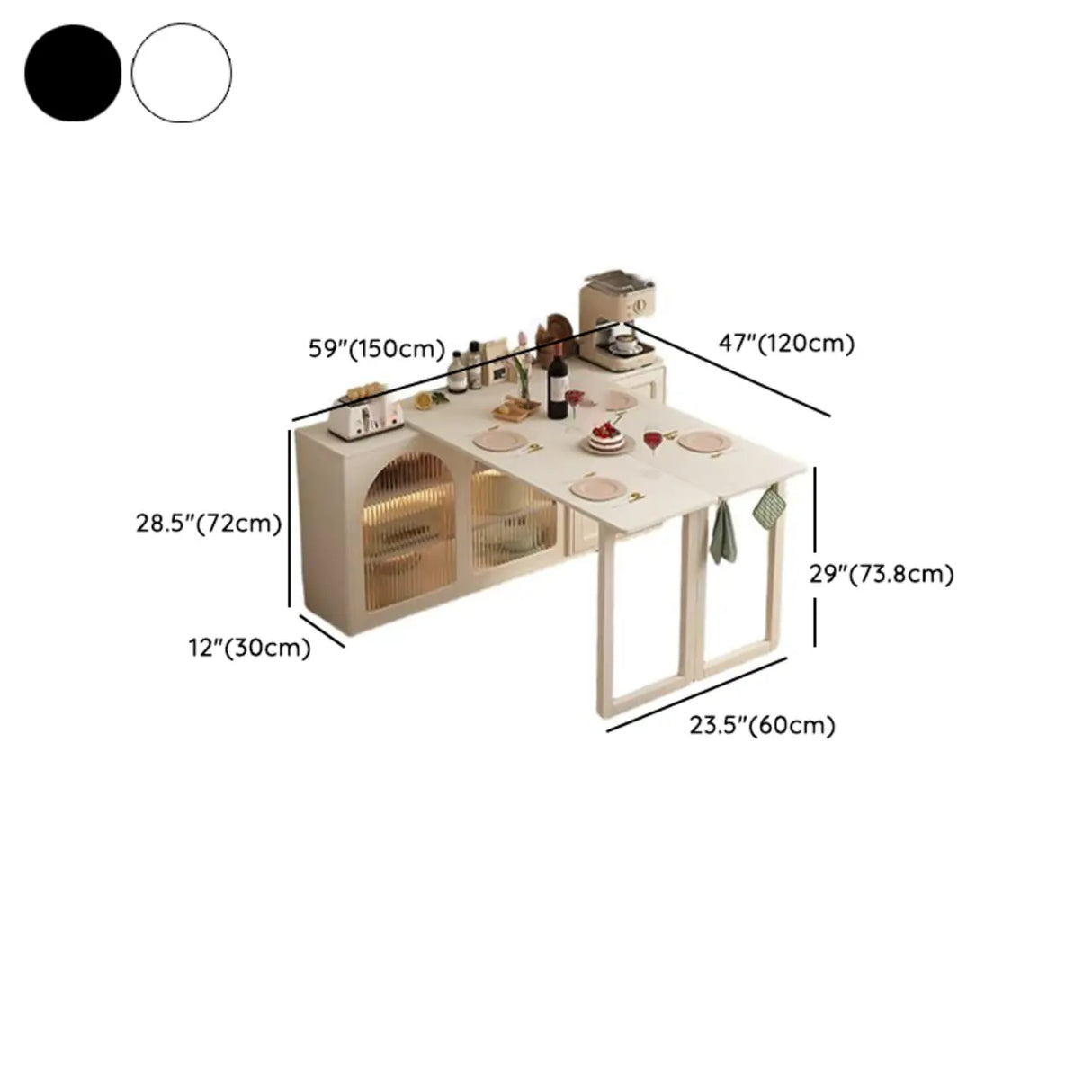 Modern Rattan Sideboard Cabinet with Storage Drawers Image - 11
