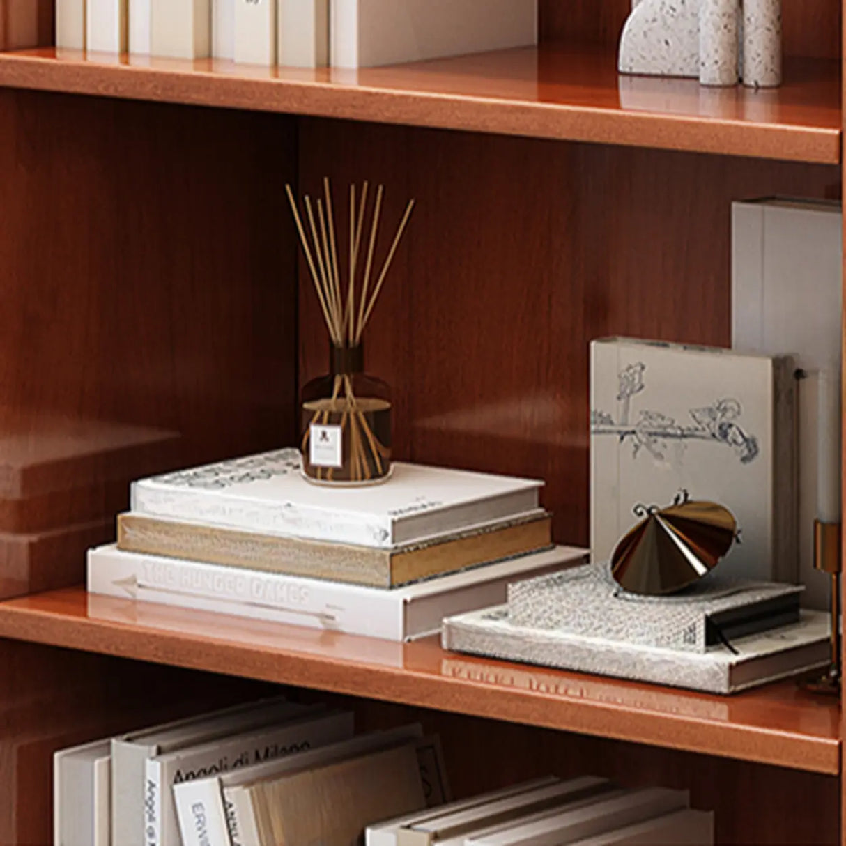 Modern Rectangle 5-Tier Vertical Storage Bookcases Image - 12