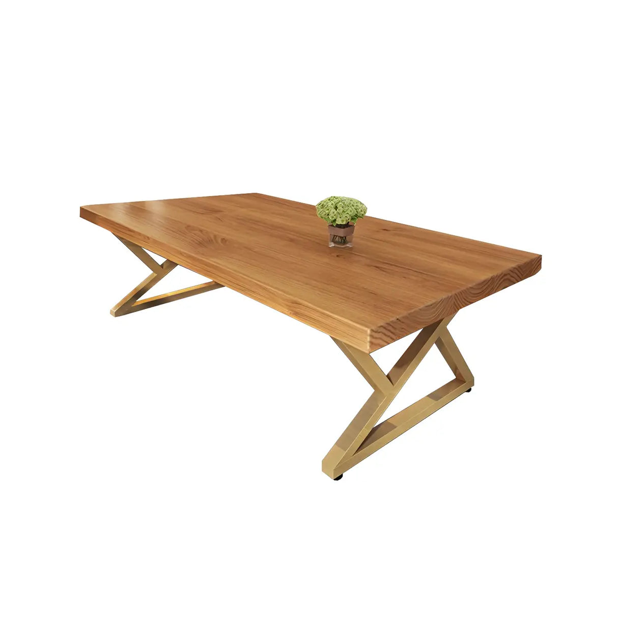 Modern Rectangle Natural Pine Dining Room Table Image - 9