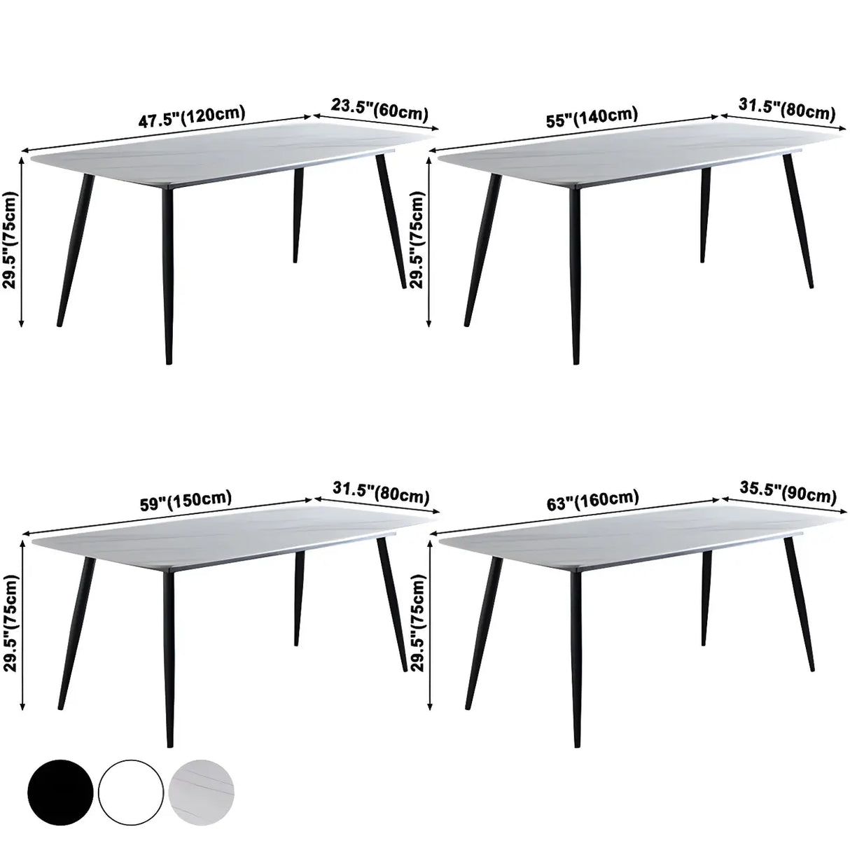 Modern Rectangle Scratch Resistant Stone Dining Table Image - 14