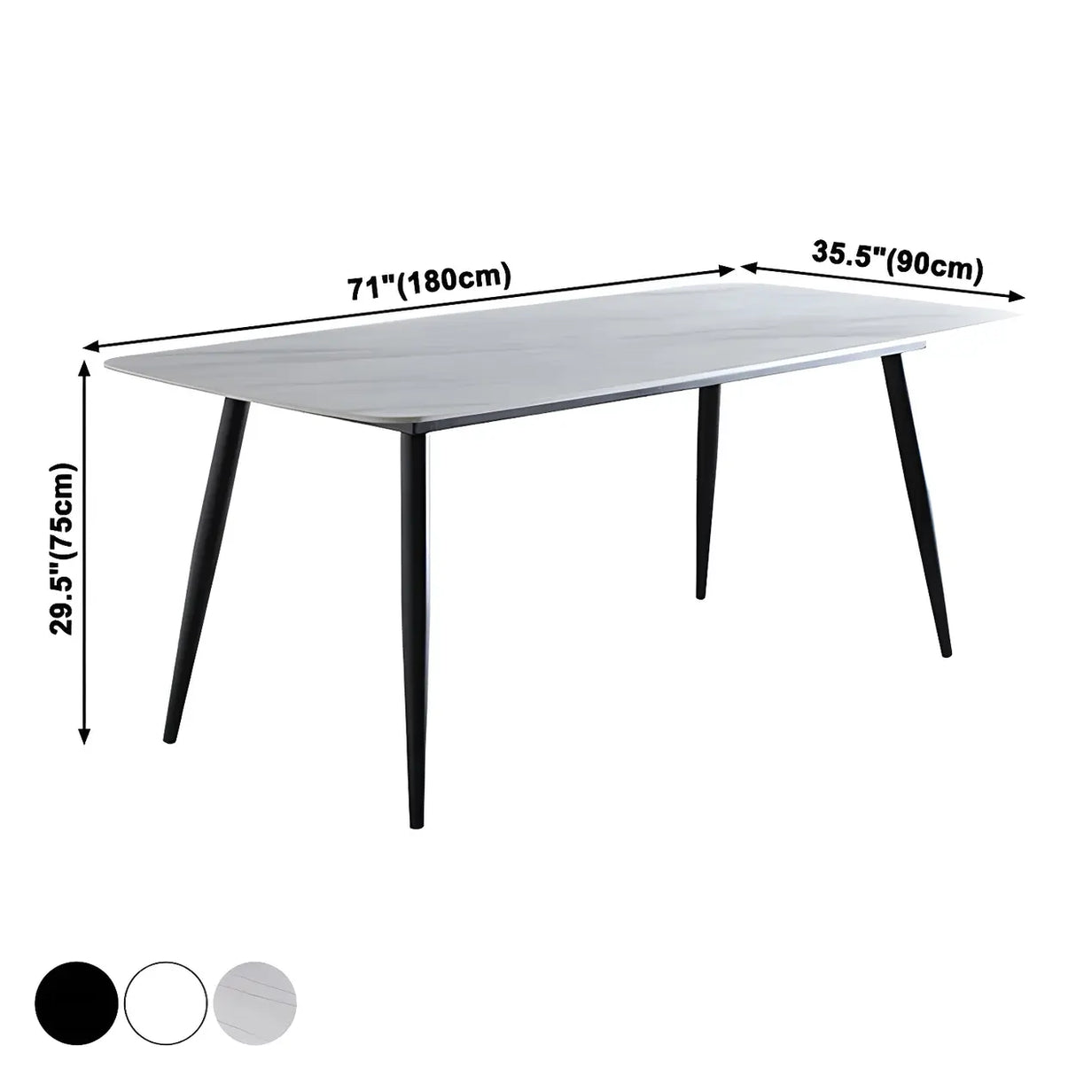 Modern Rectangle Scratch Resistant Stone Dining Table Image - 15