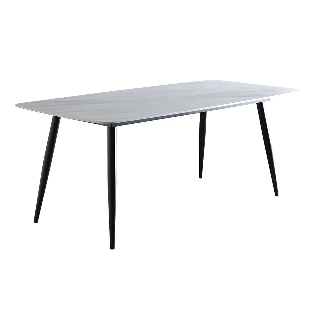 Modern Rectangle Scratch Resistant Stone Dining Table Image - 5