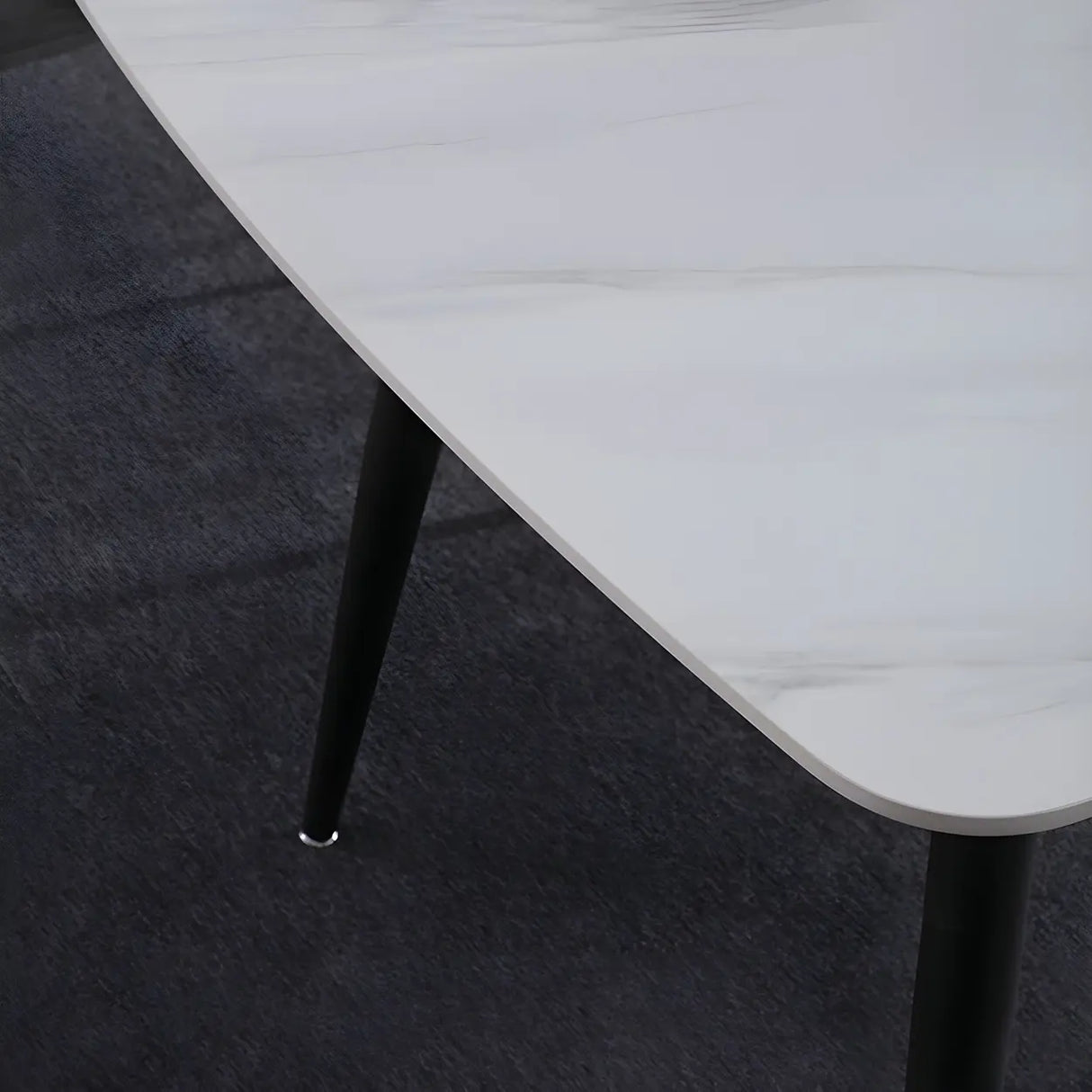 Modern Rectangle Scratch Resistant Stone Dining Table Image - 6