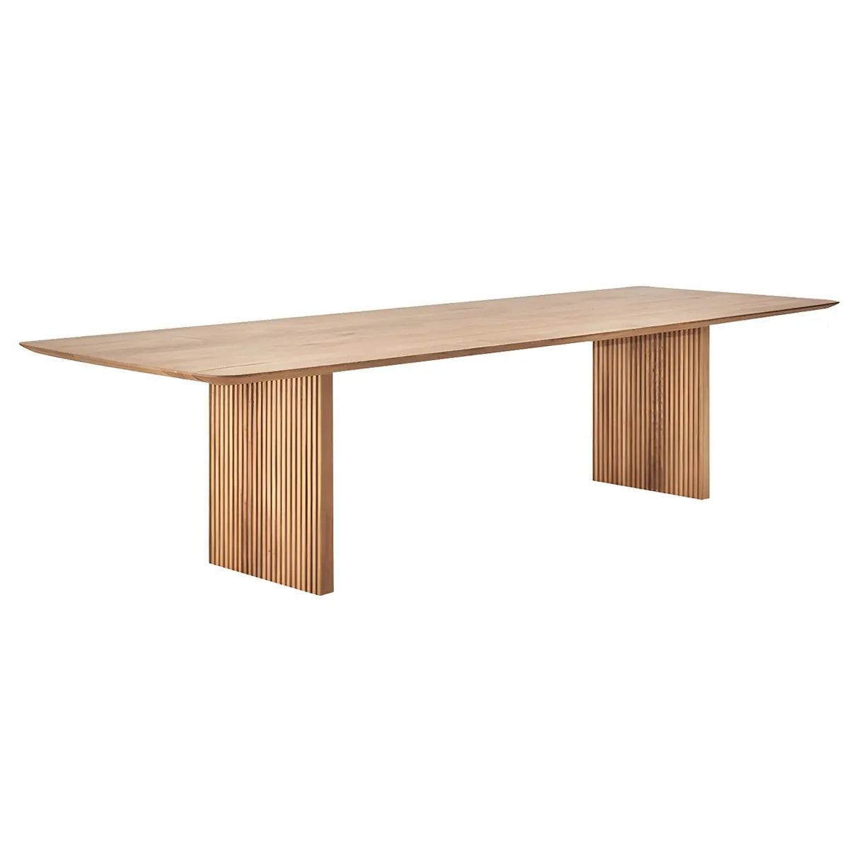Modern Rectangle Walnut Wood Large Dining Table Image - 4