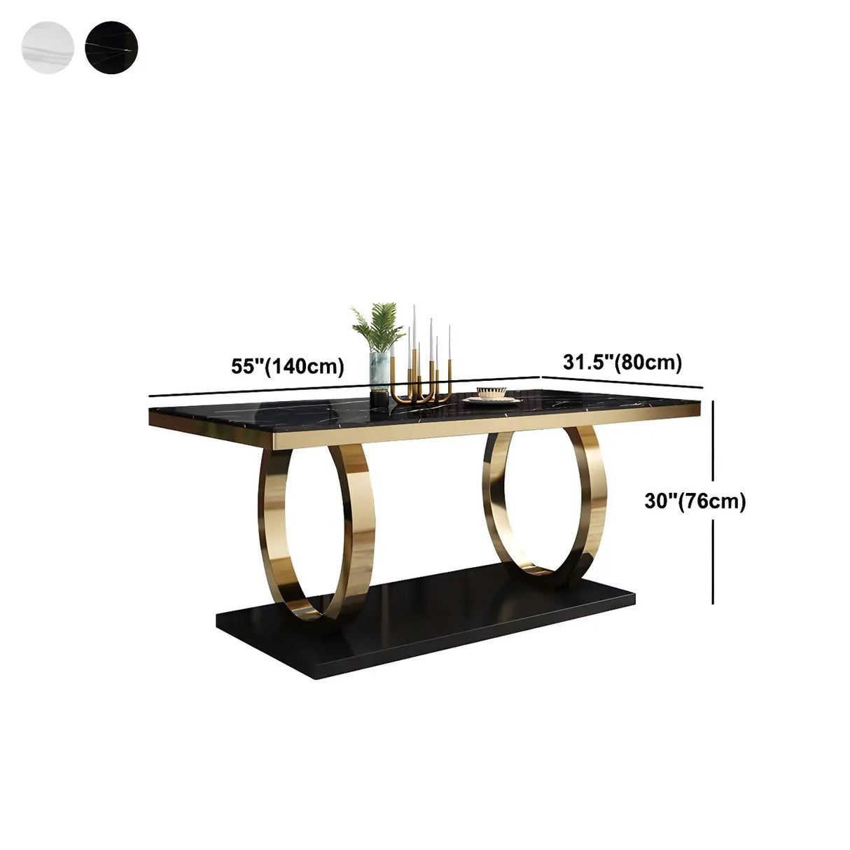 Modern Rectangle White Marble Scratch Resistant Dining Table Image - 12
