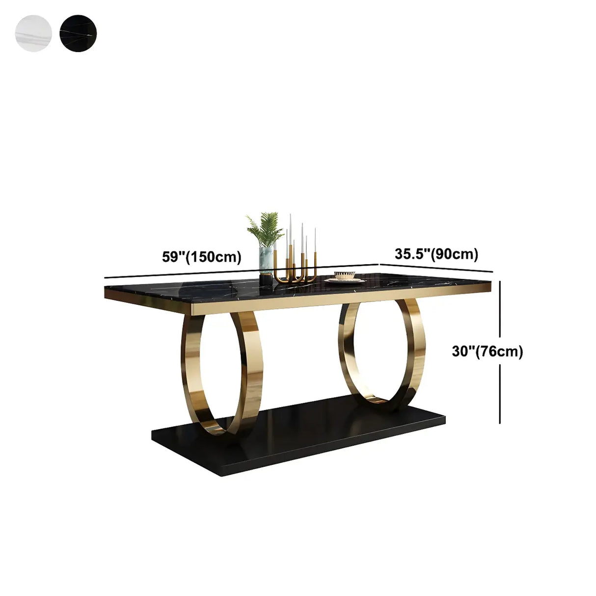 Modern Rectangle White Marble Scratch Resistant Dining Table Image - 13