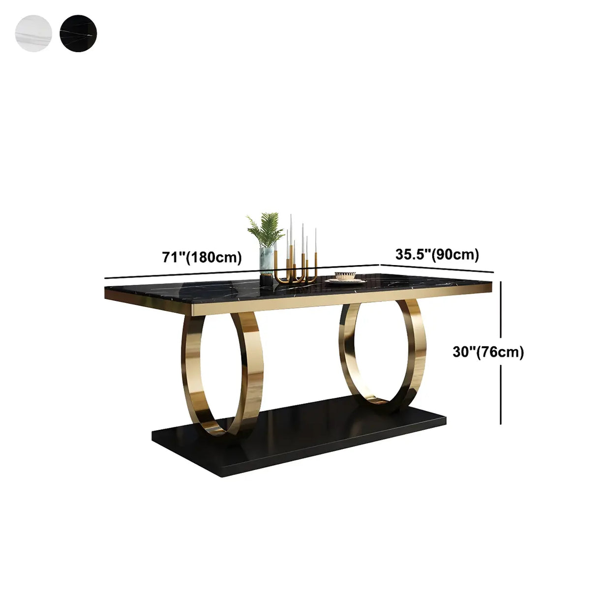 Modern Rectangle White Marble Scratch Resistant Dining Table Image - 15