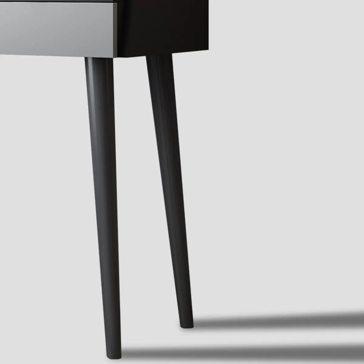 Modern Rectangle Wood LED Mirror Grey 2 Drawers Vanity Table Image - 10