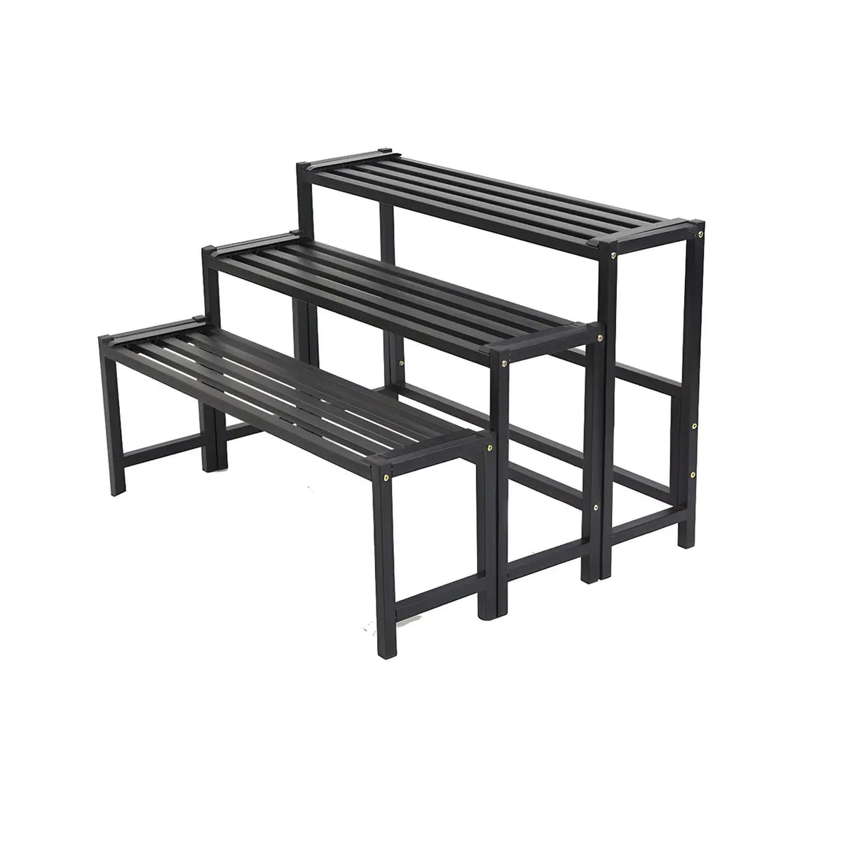 Modern Rectangular Black Metal Indoor Multi-Tier Plant Stand Image - 20