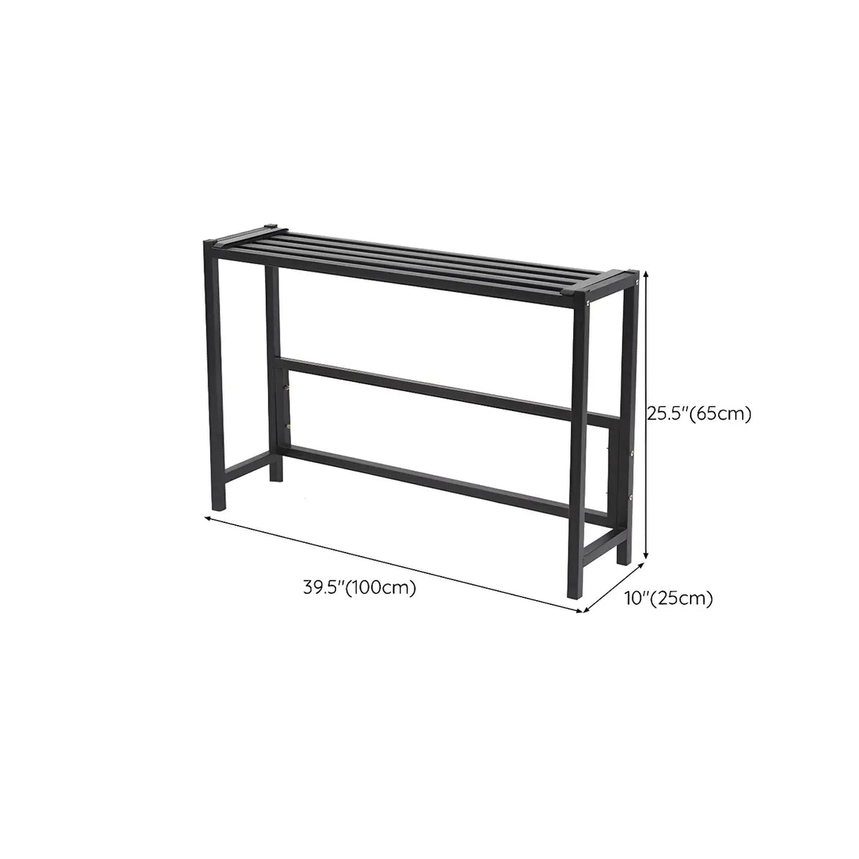 Modern Rectangular Black Metal Indoor Multi-Tier Plant Stand Image - 27