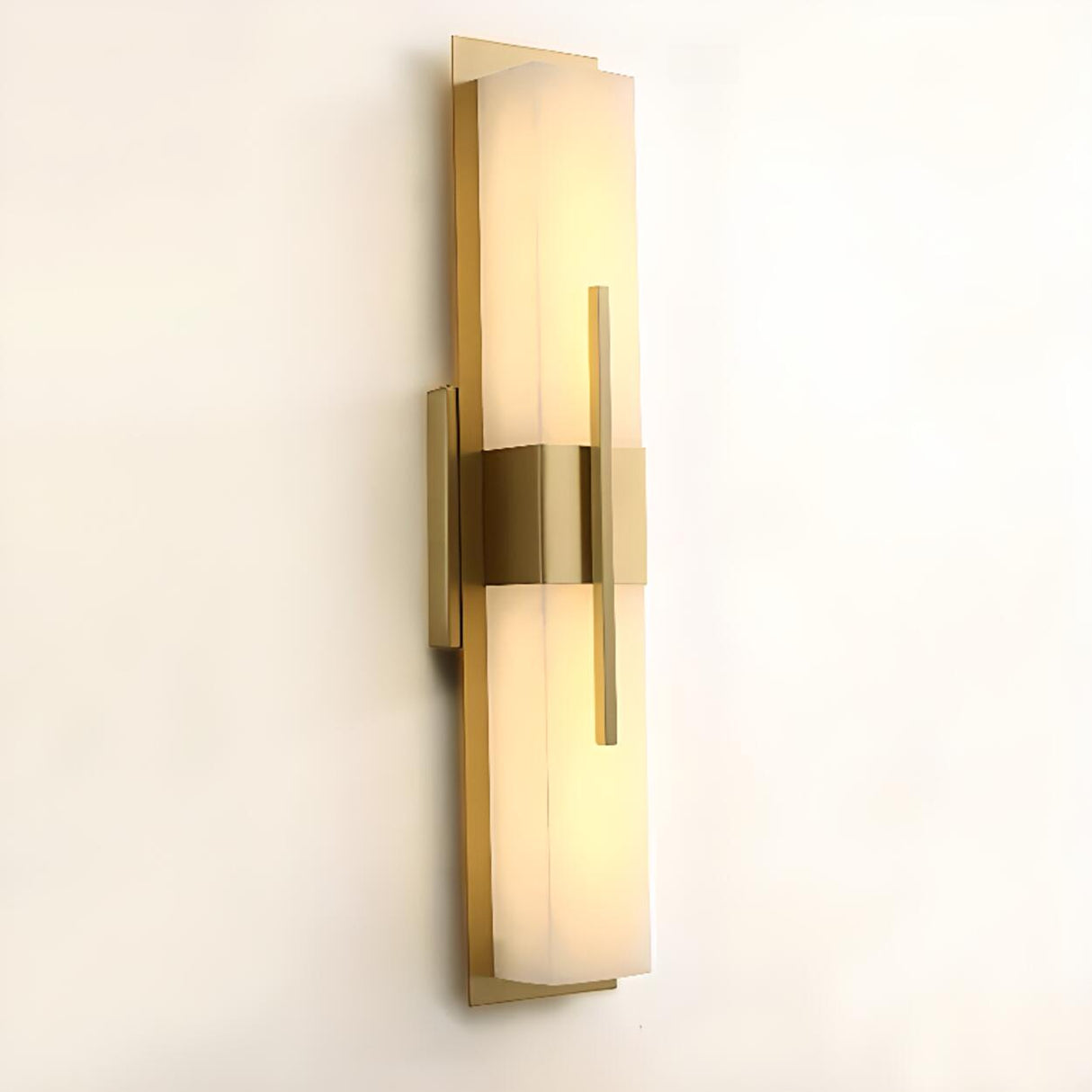 Modern Rectangular Black Vertical Wall Sconce Image - 10