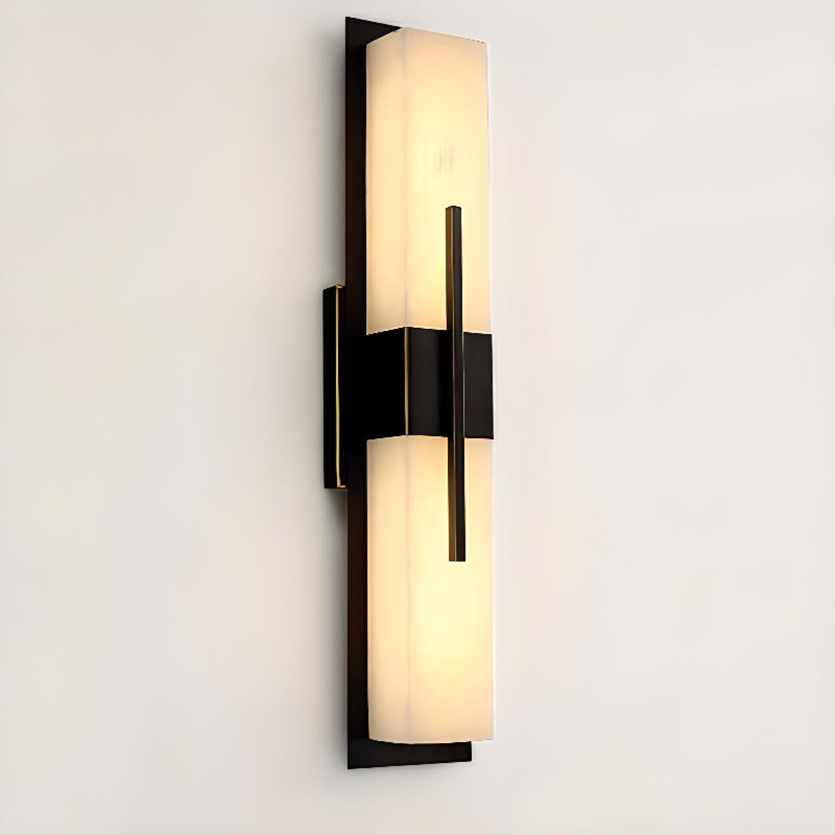 Modern Rectangular Black Vertical Wall Sconce Image - 14