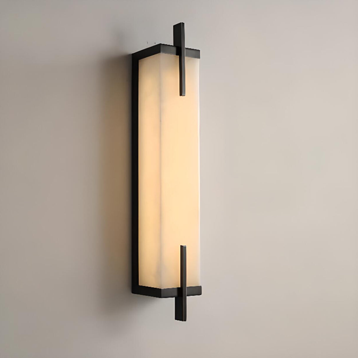 Modern Rectangular Black Vertical Wall Sconce Image - 16