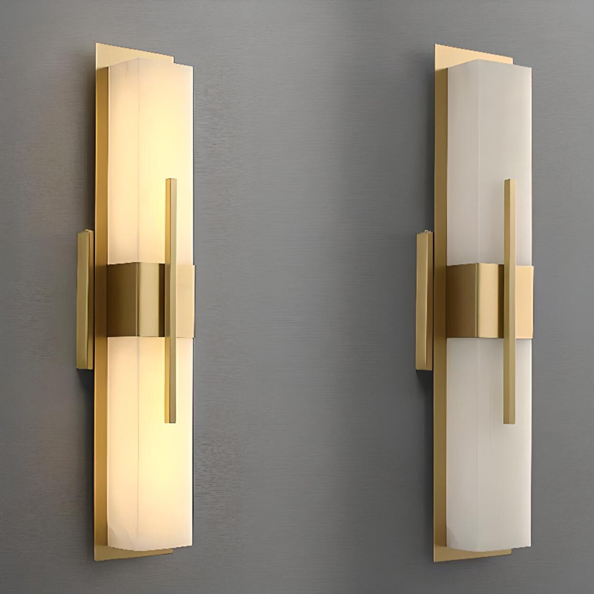 Modern Rectangular Black Vertical Wall Sconce Image - 17