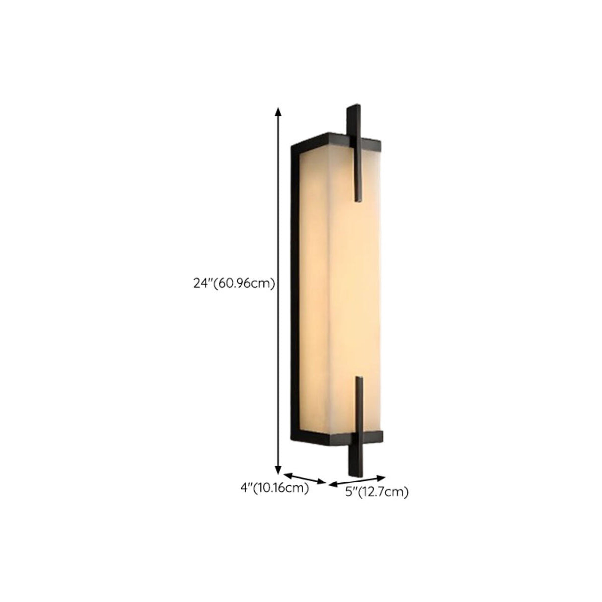 Modern Rectangular Black Vertical Wall Sconce Image - 28