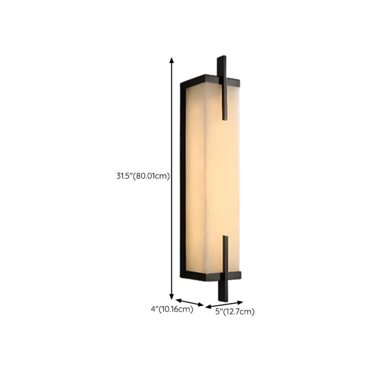 Modern Rectangular Black Vertical Wall Sconce Image - 29