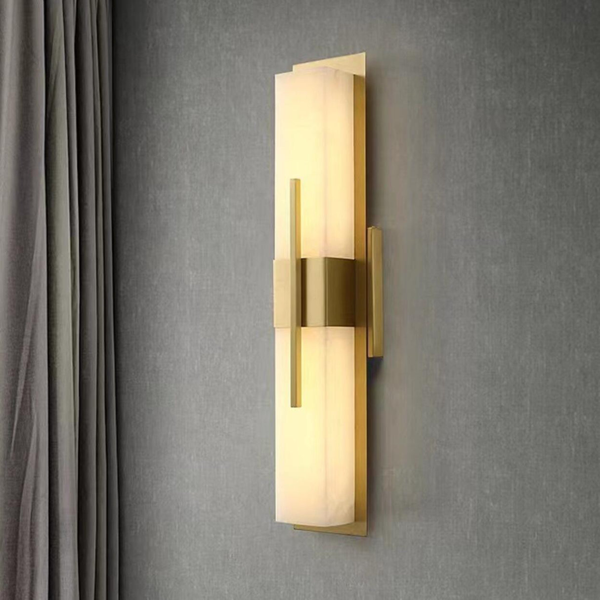 Modern Rectangular Black Vertical Wall Sconce Image - 4