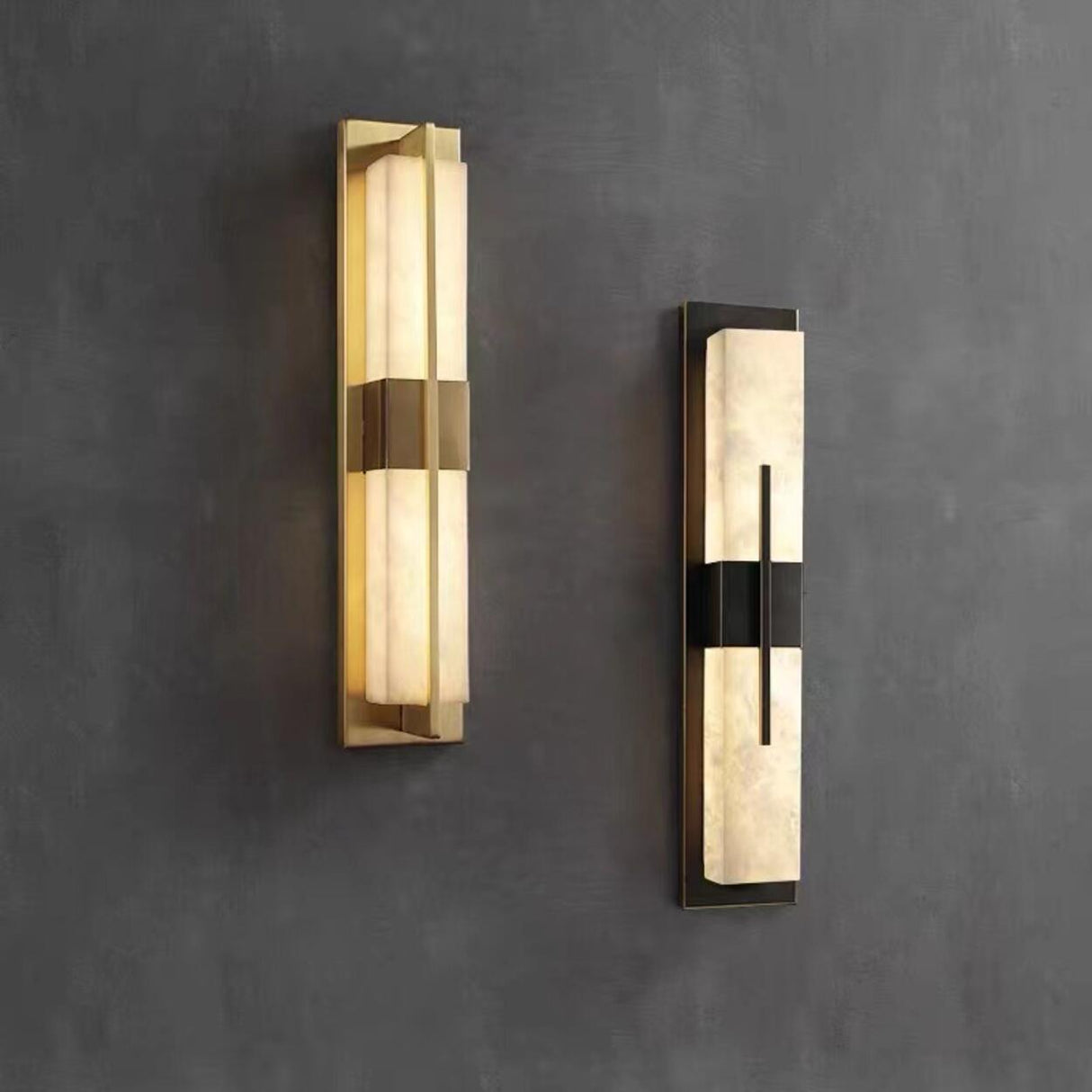 Modern Rectangular Black Vertical Wall Sconce Image - 6