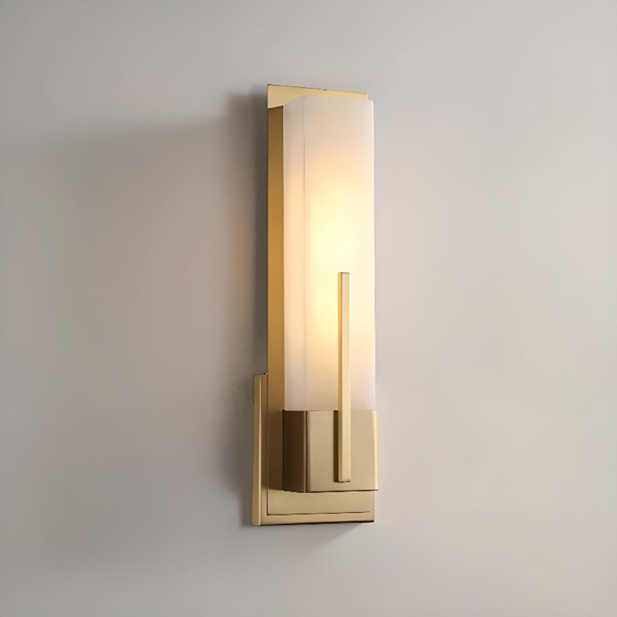 Modern Rectangular Black Vertical Wall Sconce Image - 7