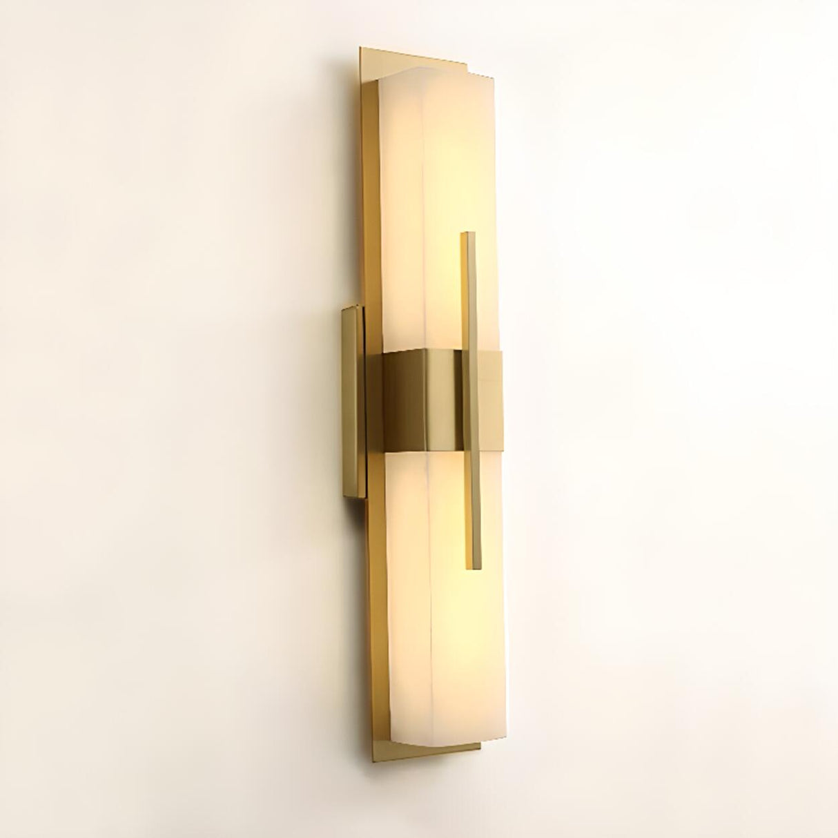 Modern Rectangular Black Vertical Wall Sconce Image - 9