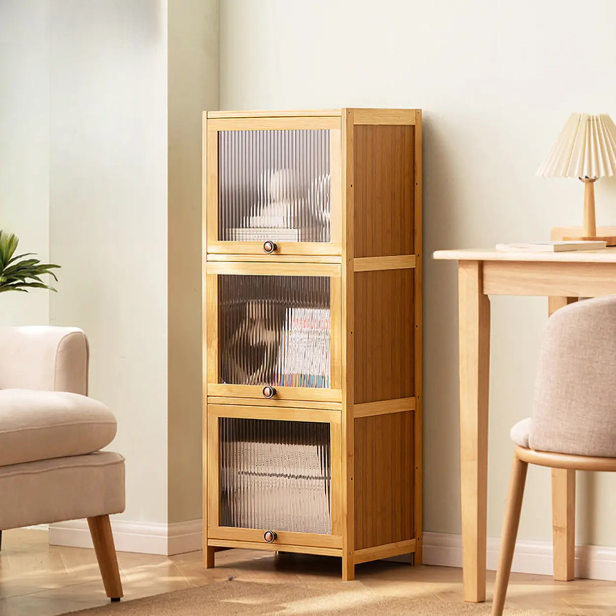 Modern Rectangular Closed Back Wood Organizer Bookcase Image - 14