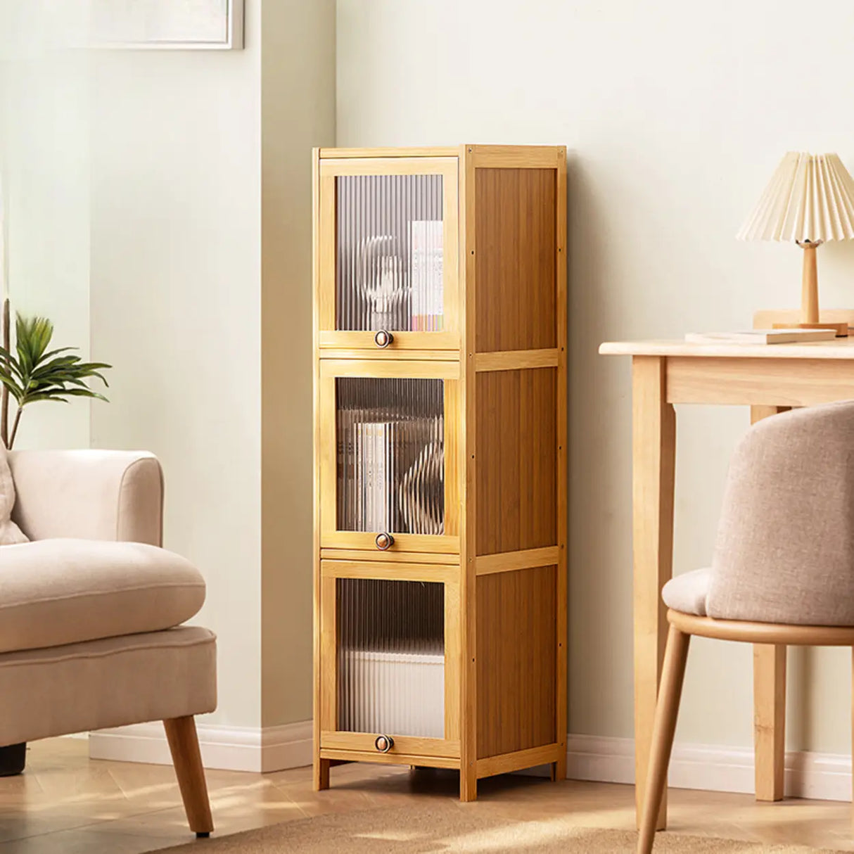 Modern Rectangular Closed Back Wood Organizer Bookcase Image - 15