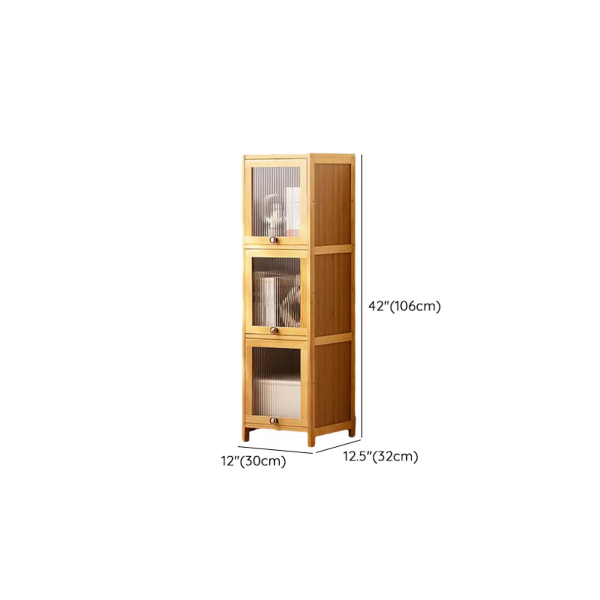 Modern Rectangular Closed Back Wood Organizer Bookcase