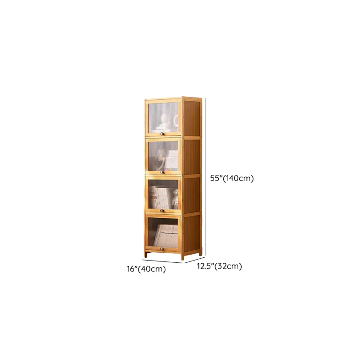 Modern Rectangular Closed Back Wood Organizer Bookcase Image - 24