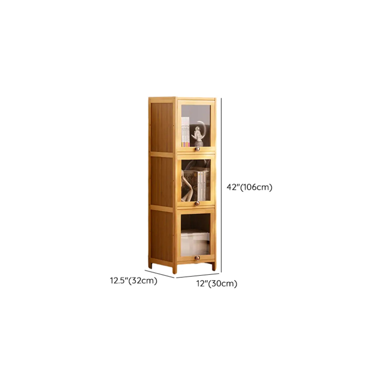 Modern Rectangular Closed Back Wood Organizer Bookcase Image - 26
