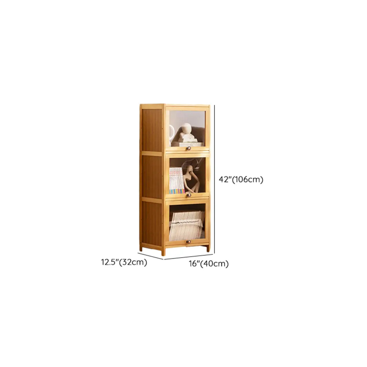 Modern Rectangular Closed Back Wood Organizer Bookcase Image - 29